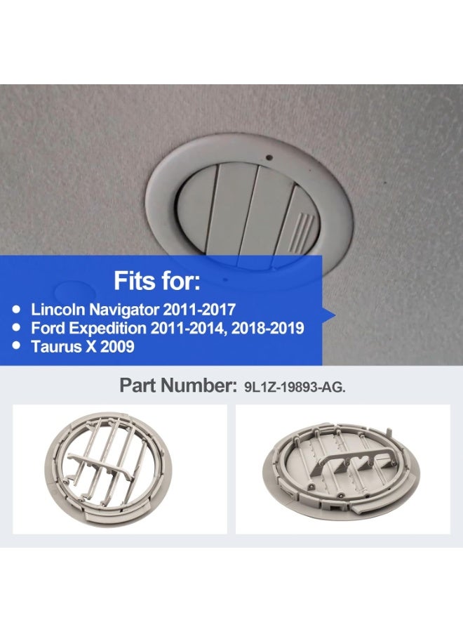 فتحة تدفق هواء التكيف والدفأة فيغطية السقف تناسب لينكولن نافيجيتور 2011-2017، فورد إكسبيديشن 2011-2014، 2018-2019، توروس إكس 2009 رقم الجزء 9L1Z-19893-AG - Image 2